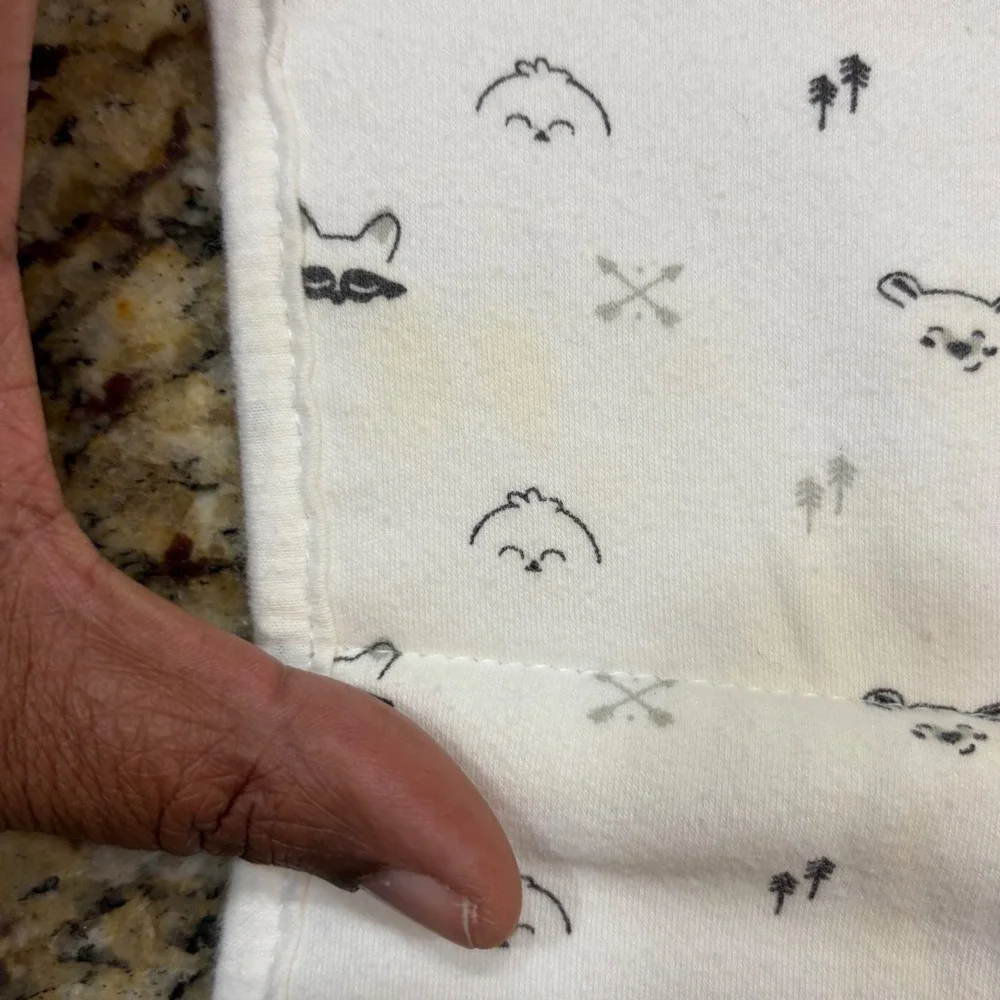 KeaBabies Organic Cotton Burp Cloths 5 Pack Grey Green‎ Woodland Neutral Set